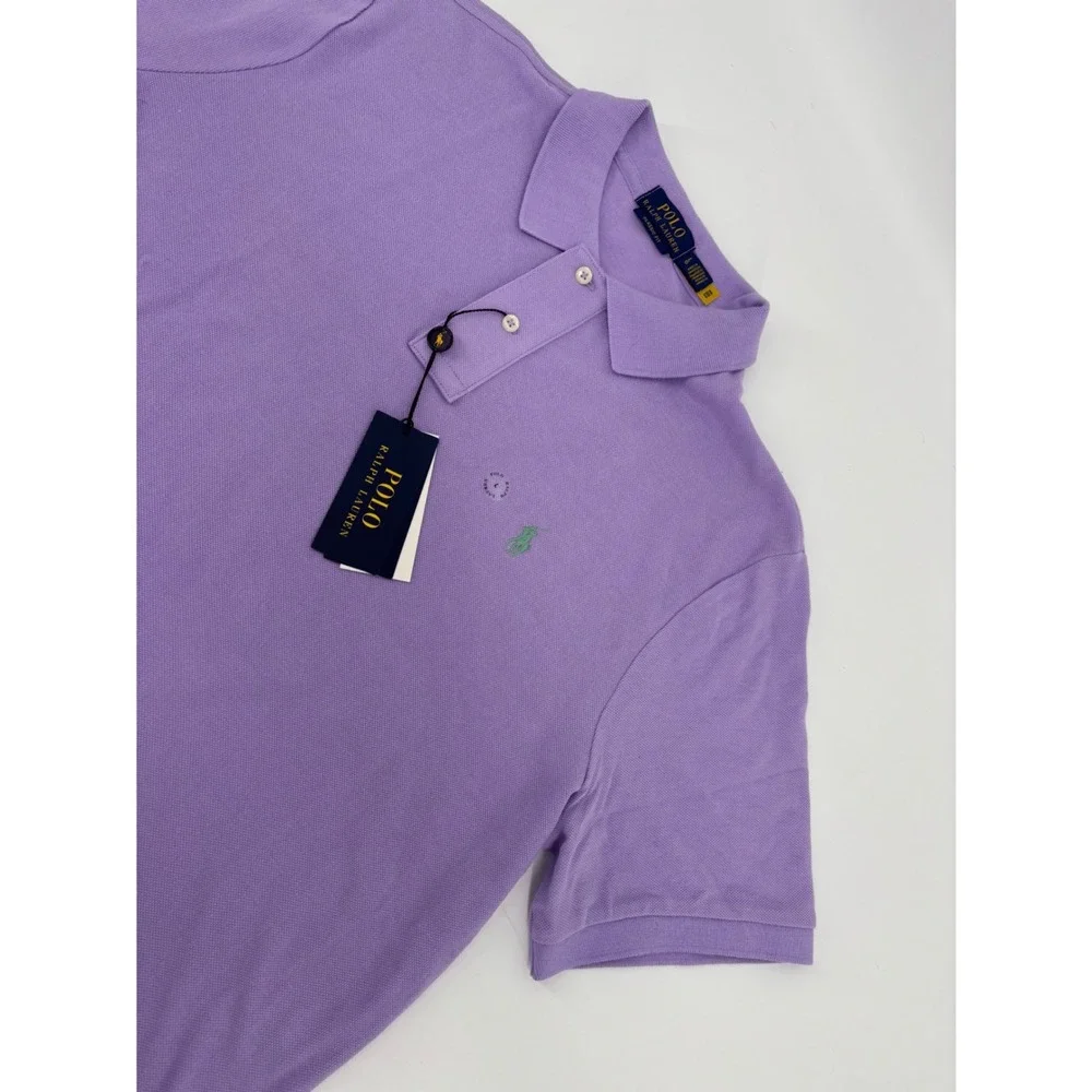 Polo Ralph Lauren Mens Classic Fit Mesh Polo Shirt Purple Large NWT 710534735457